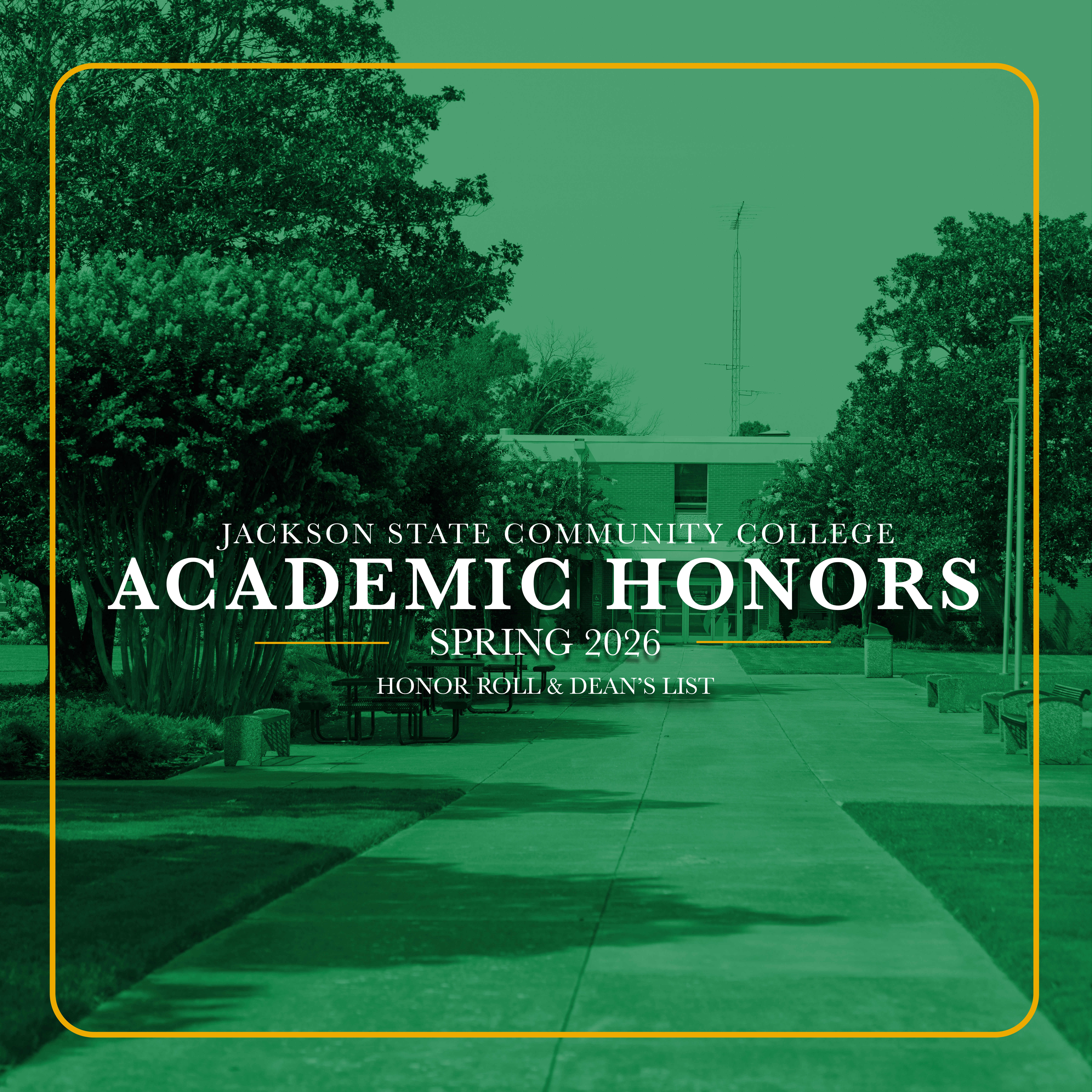 Decorative graphic with text that reads Academic Honors, Honor Roll and Dean's List