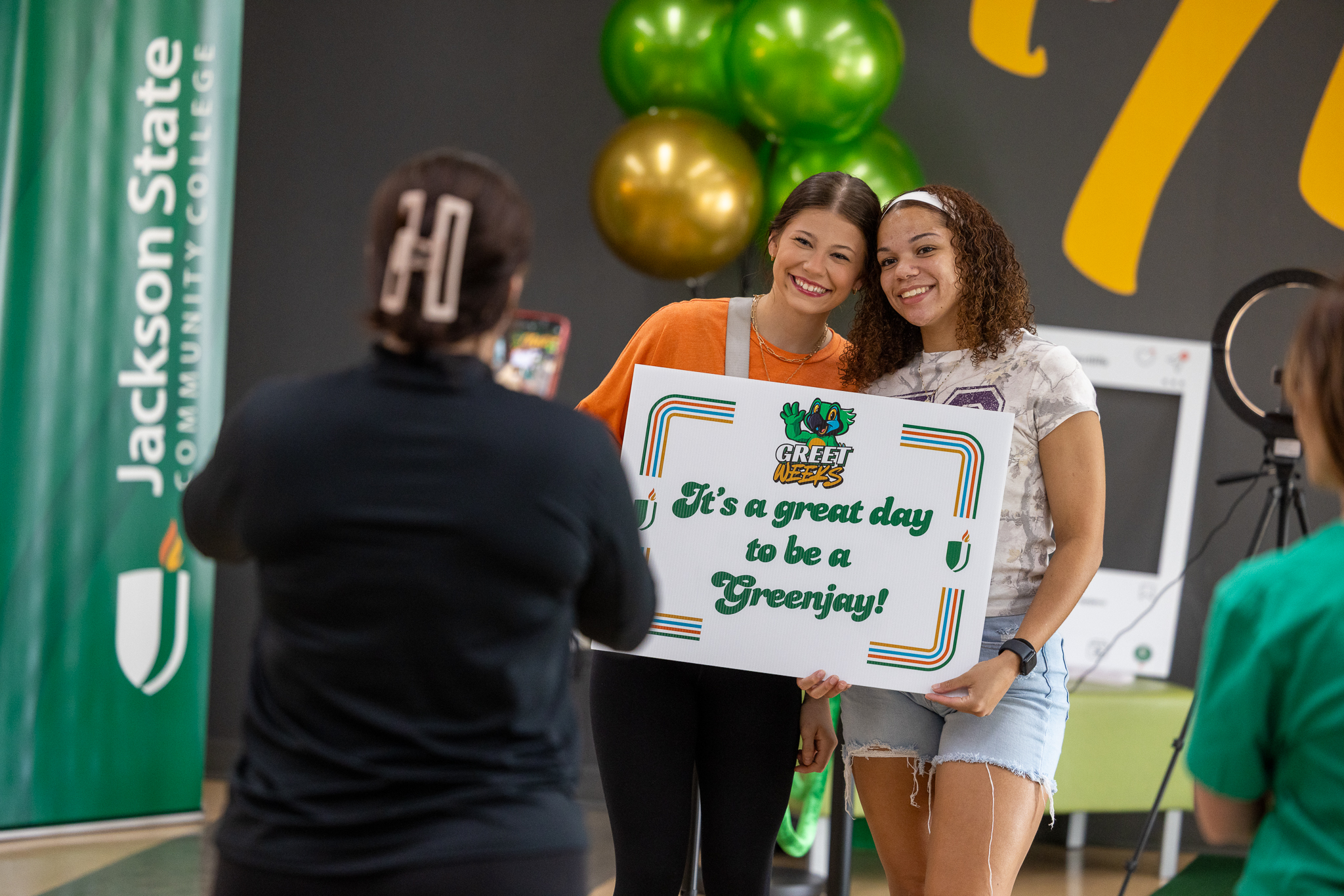 Promotional Image of students taking a picture together
