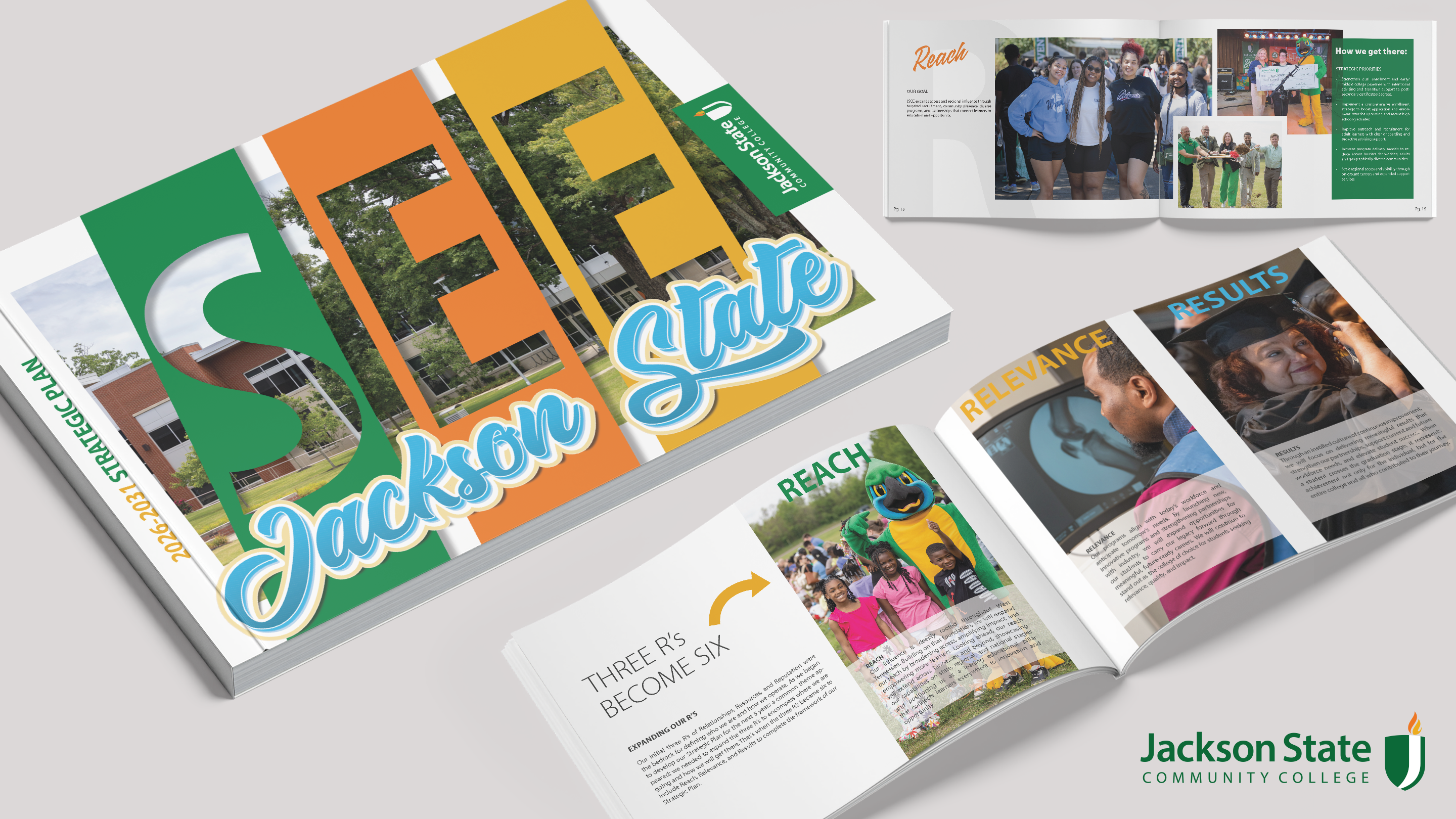 Graphic mockop of the 2026-2031 JSCC Strategic Plan, showcasing the cover art that says 